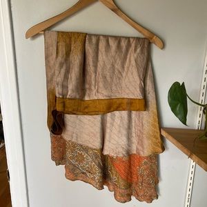Silky wrap skirt